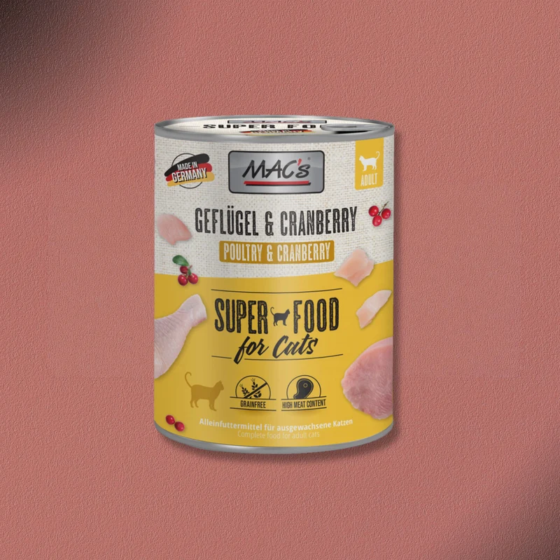 6x800g MAC's Cat Geflügel & Cranberry