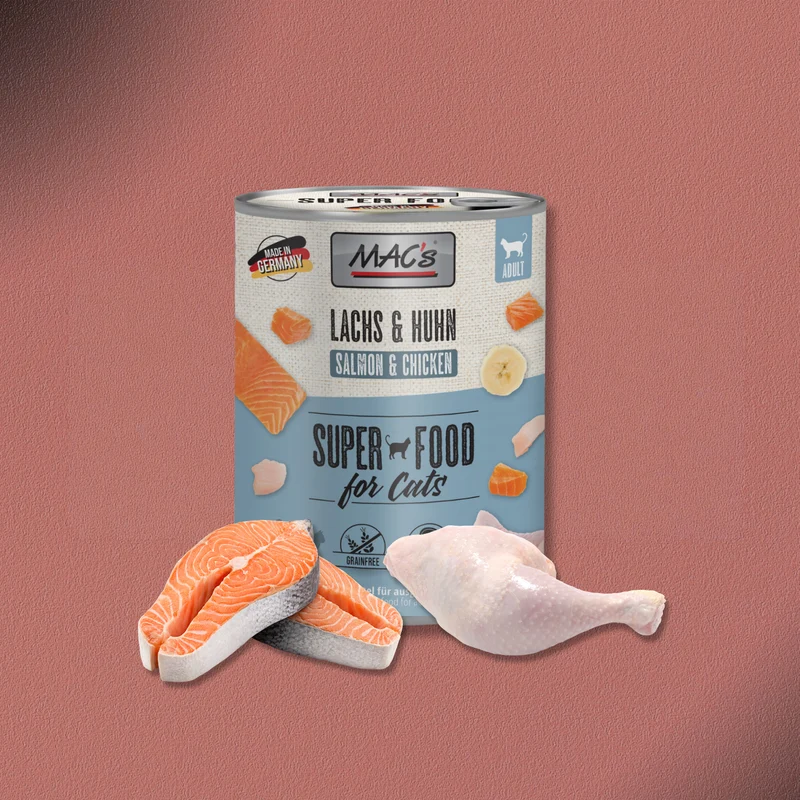 6x800g MAC's Cat Lachs & Huhn