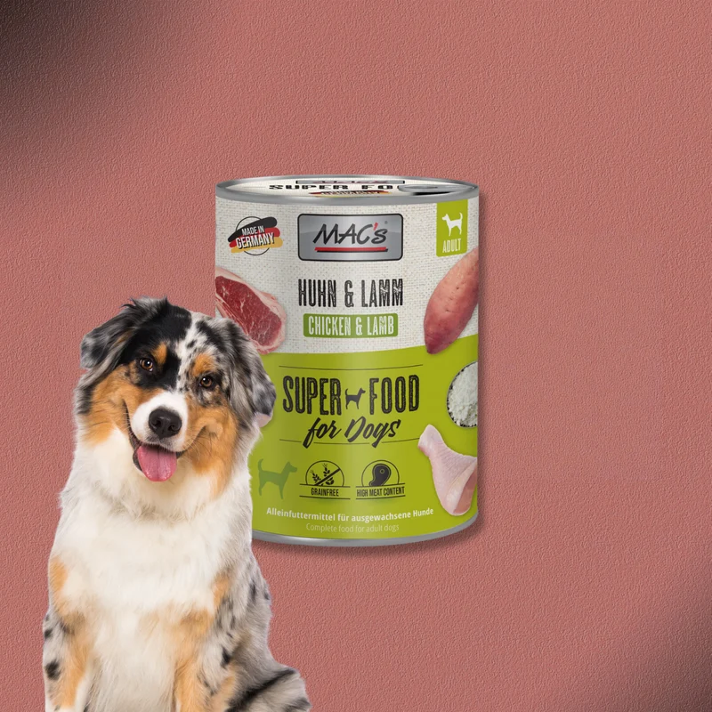 6x800g MAC's Dog Huhn & Lamm