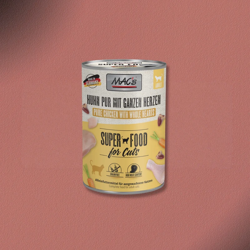 6x400g MAC's Cat Huhn pur mit ganzen Herzen
