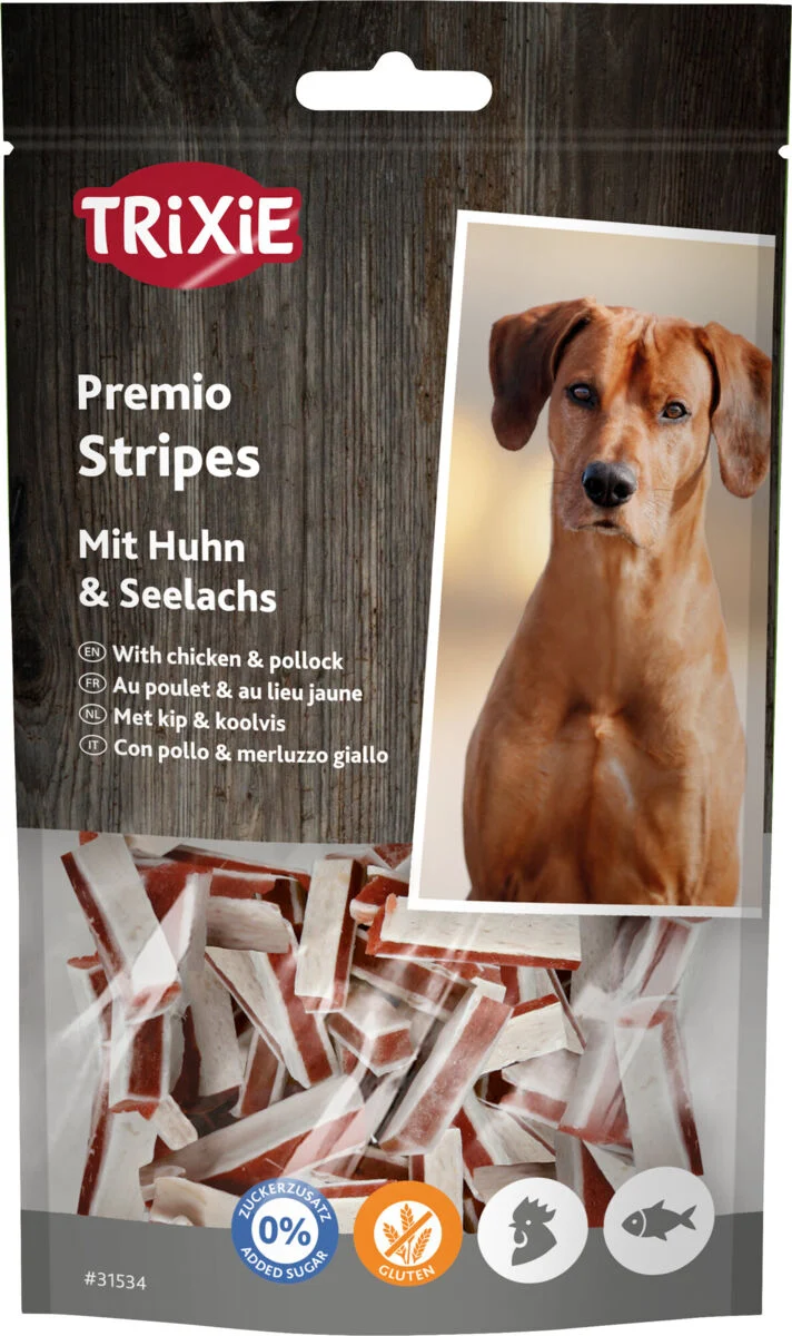 Stripes mit Huhn & Seelachs