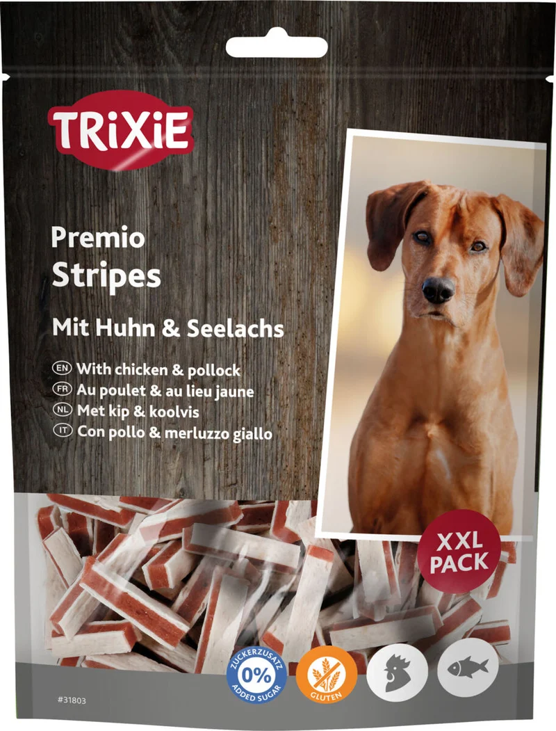 Stripes mit Huhn & Seelachs