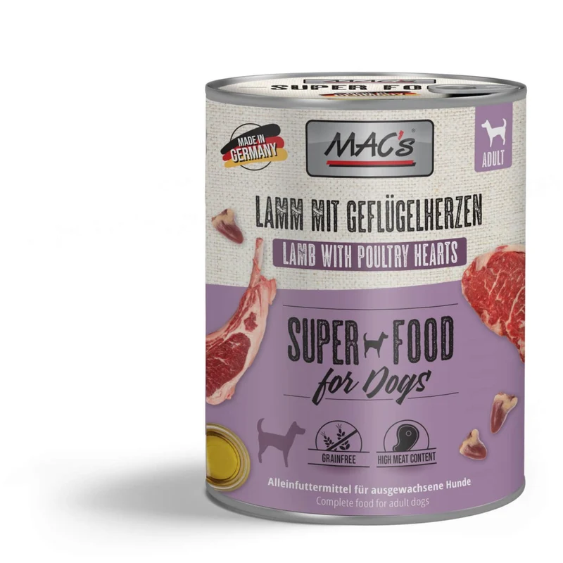 MACs Dog Lamm & Geflügelherzen