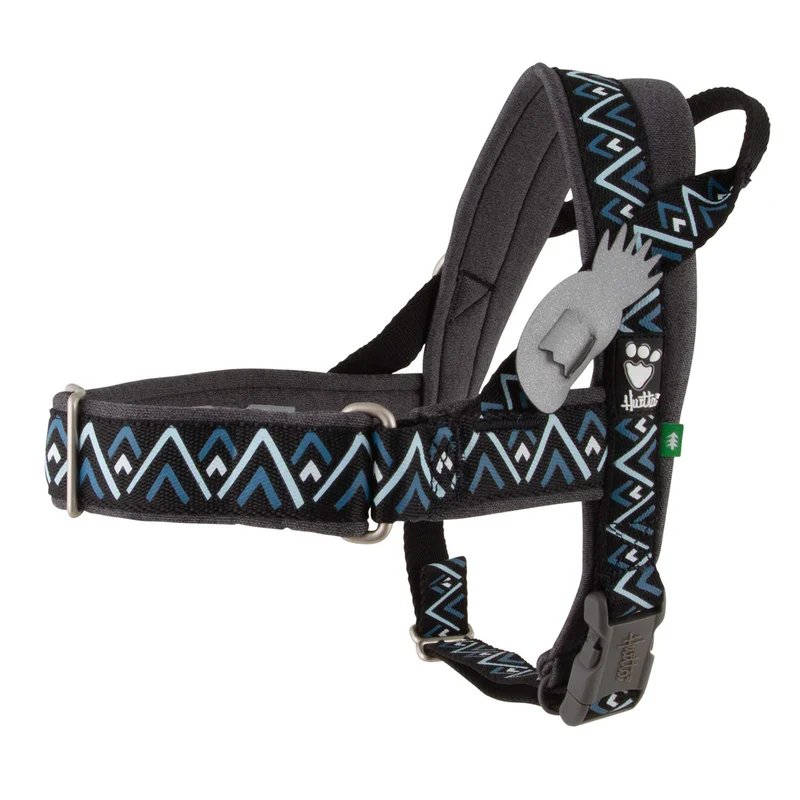 Hurtta Razzle-Dazzle H-Geschirr für Hunde, Gepolstert, 100% recyceltes Polyester, Schwarz 65-80 cm b
