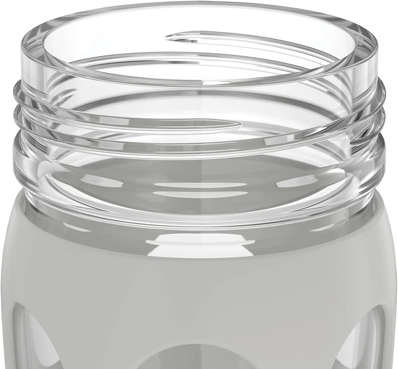 Lifefactory 624 ml Active Flip Cap Glas Wasserflasche 624 ml Cool Grey 22oz Cool Grey, 651 ml Grau -